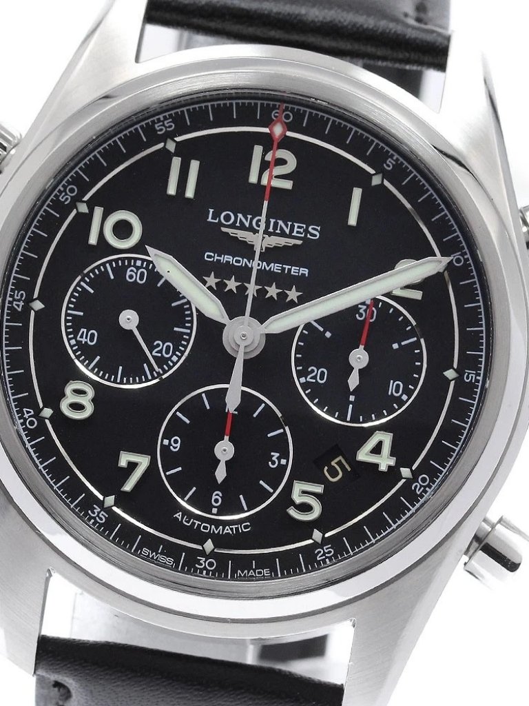 Longines Spirit L38204 Chronograph Black Dial Automatic Mens Watch970925 Longines Spirit L38204 Chronograph Black Dial Automatic Mens Watch970925